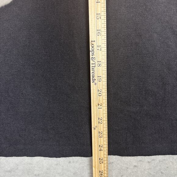 St John Caviar Skirt Womens 14 Black Wool Rayon Knit Classic Career Old Money - Picture 2 of 5